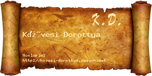Kövesi Dorottya névjegykártya