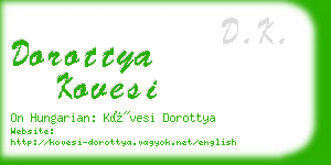 dorottya kovesi business card